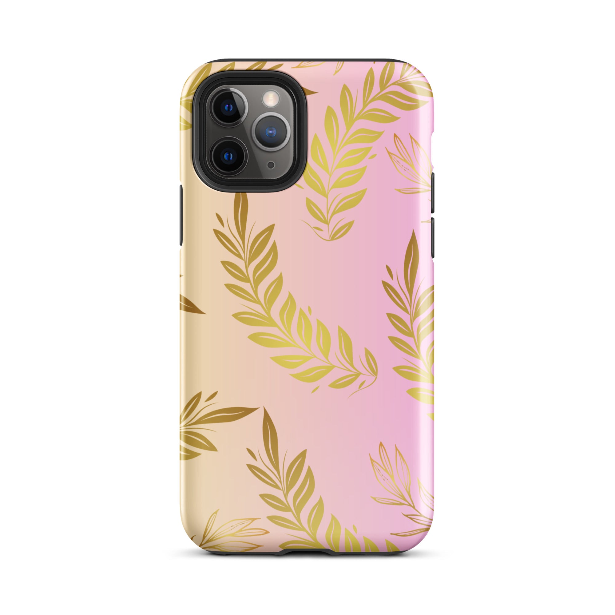 Pink Gold Leaf Tough Case for iPhone® 11 Pro front