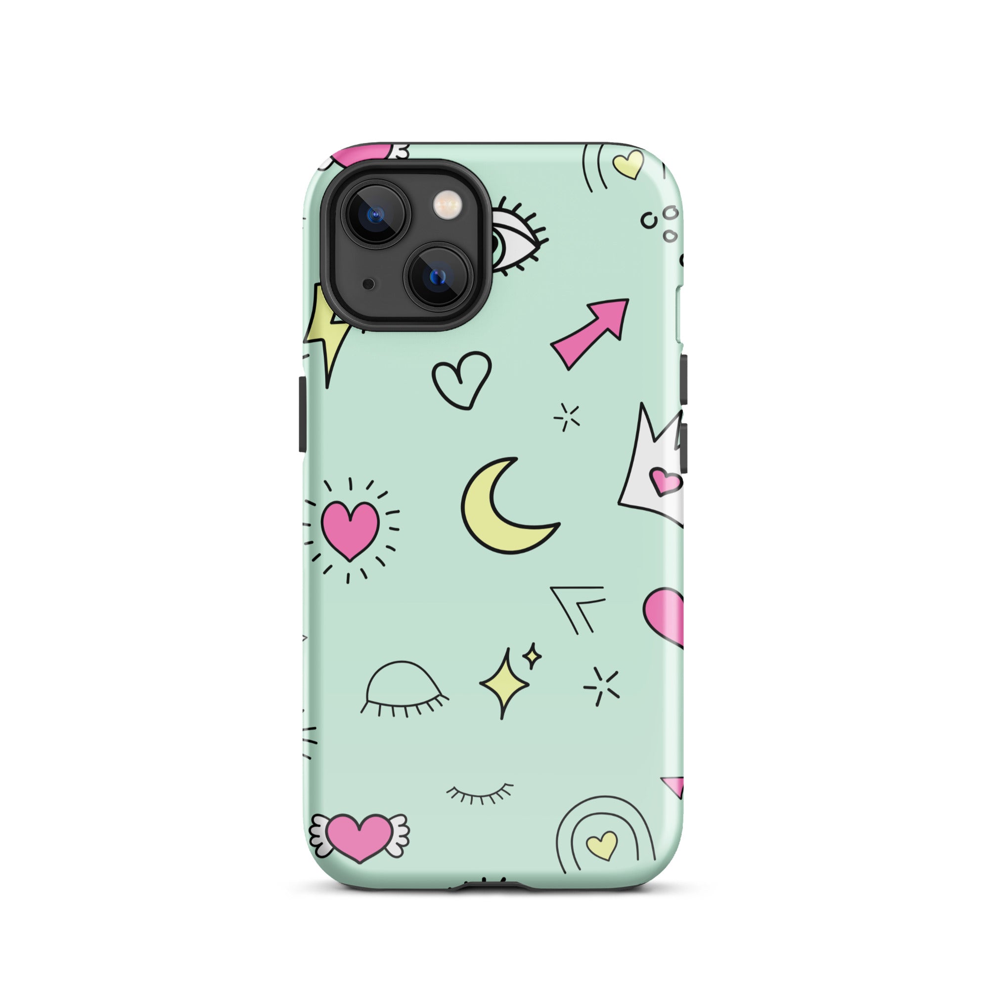 Moon Heart Tough Phone Case for iPhone® 13 front 