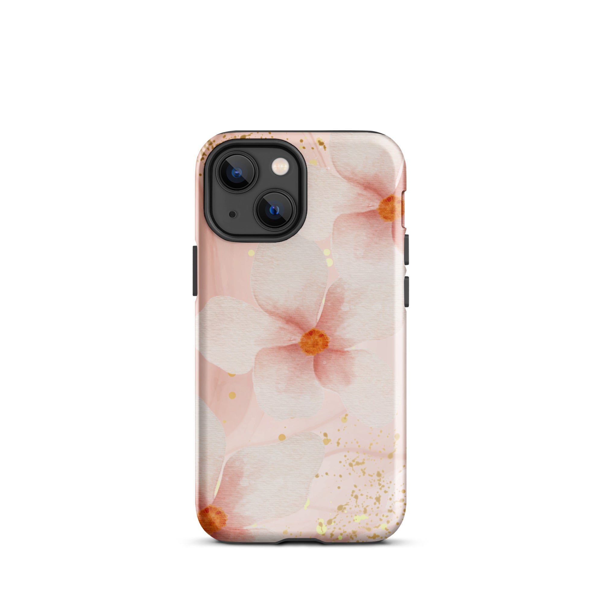 Peach Marble Flowers Tough Phone Case for iPhone® iphone 13