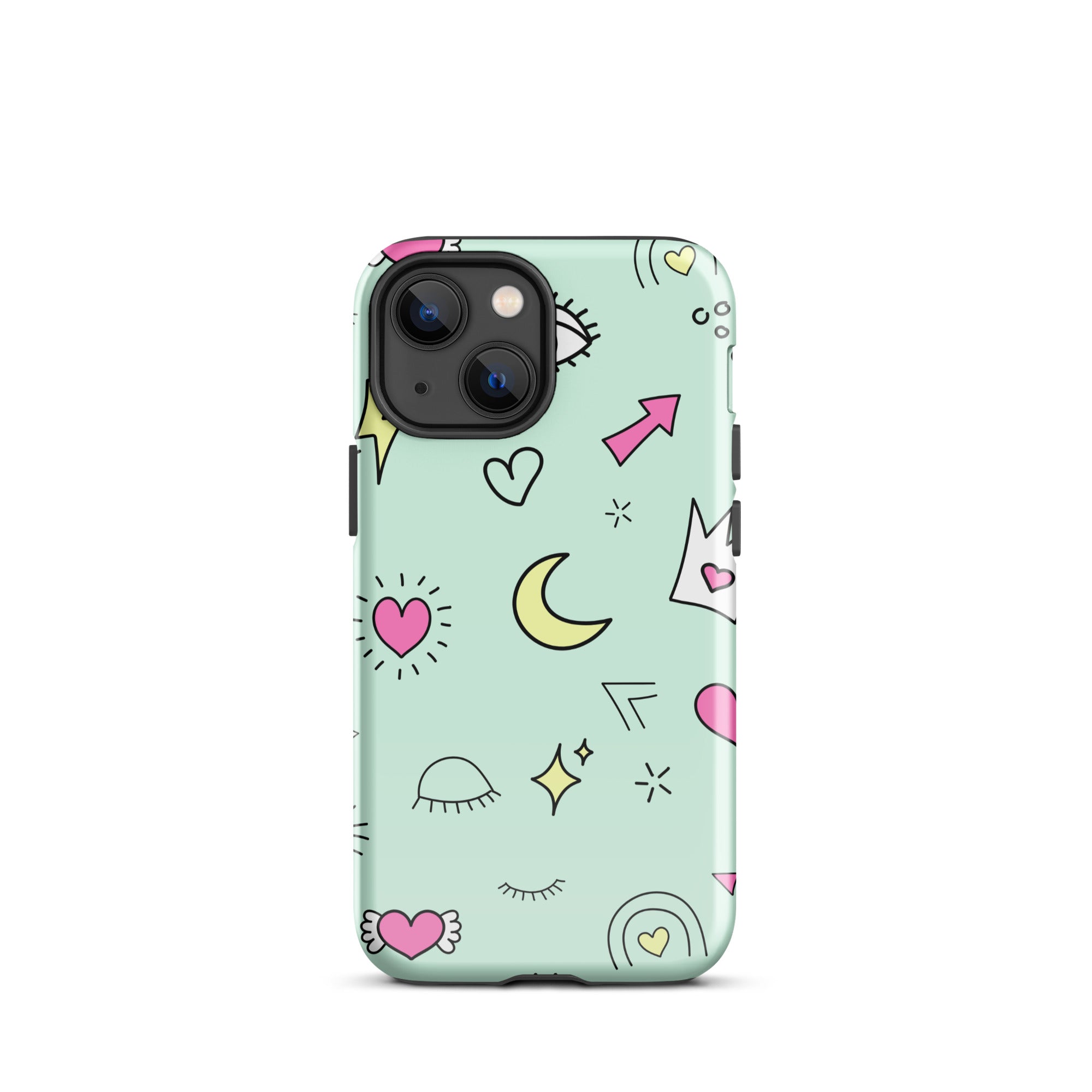 Moon Heart Tough Phone Case for iPhone® 13 Mini front