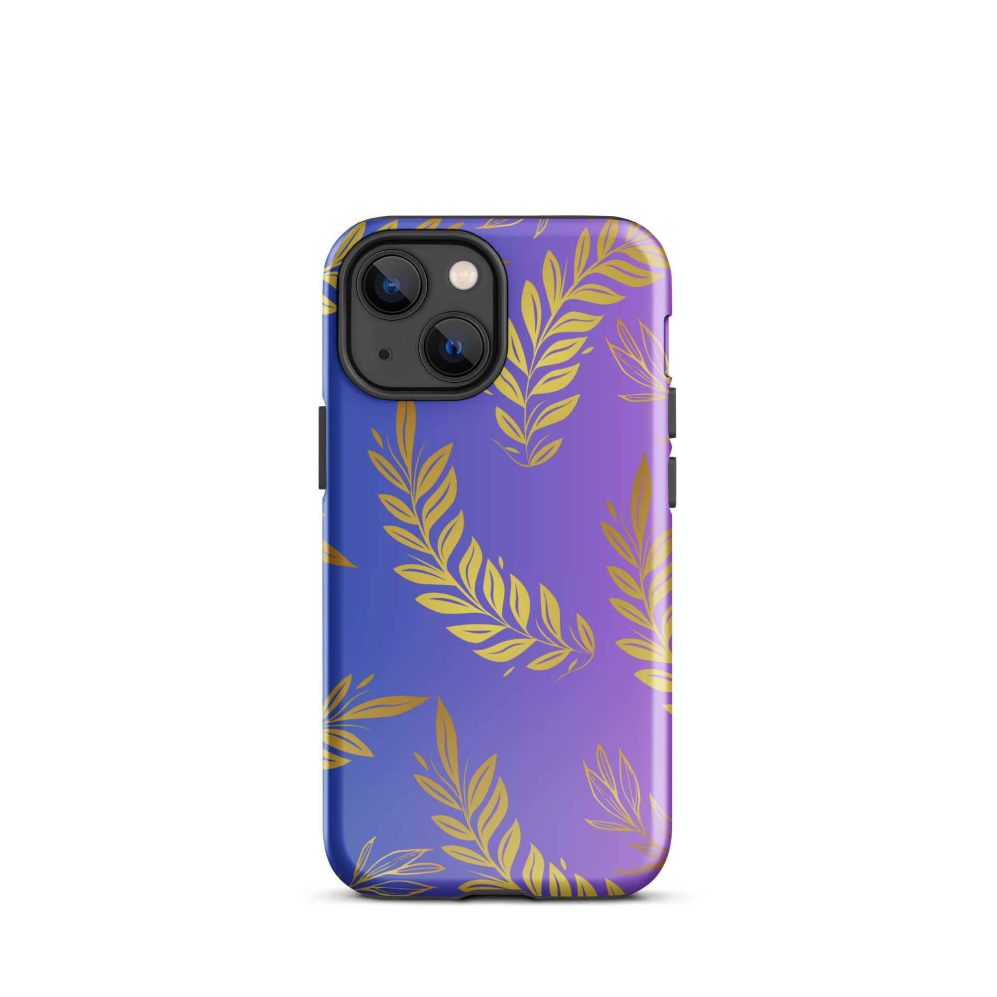 Purple Gold Leaf Tough Phone Case for iPhone® 13 Mini