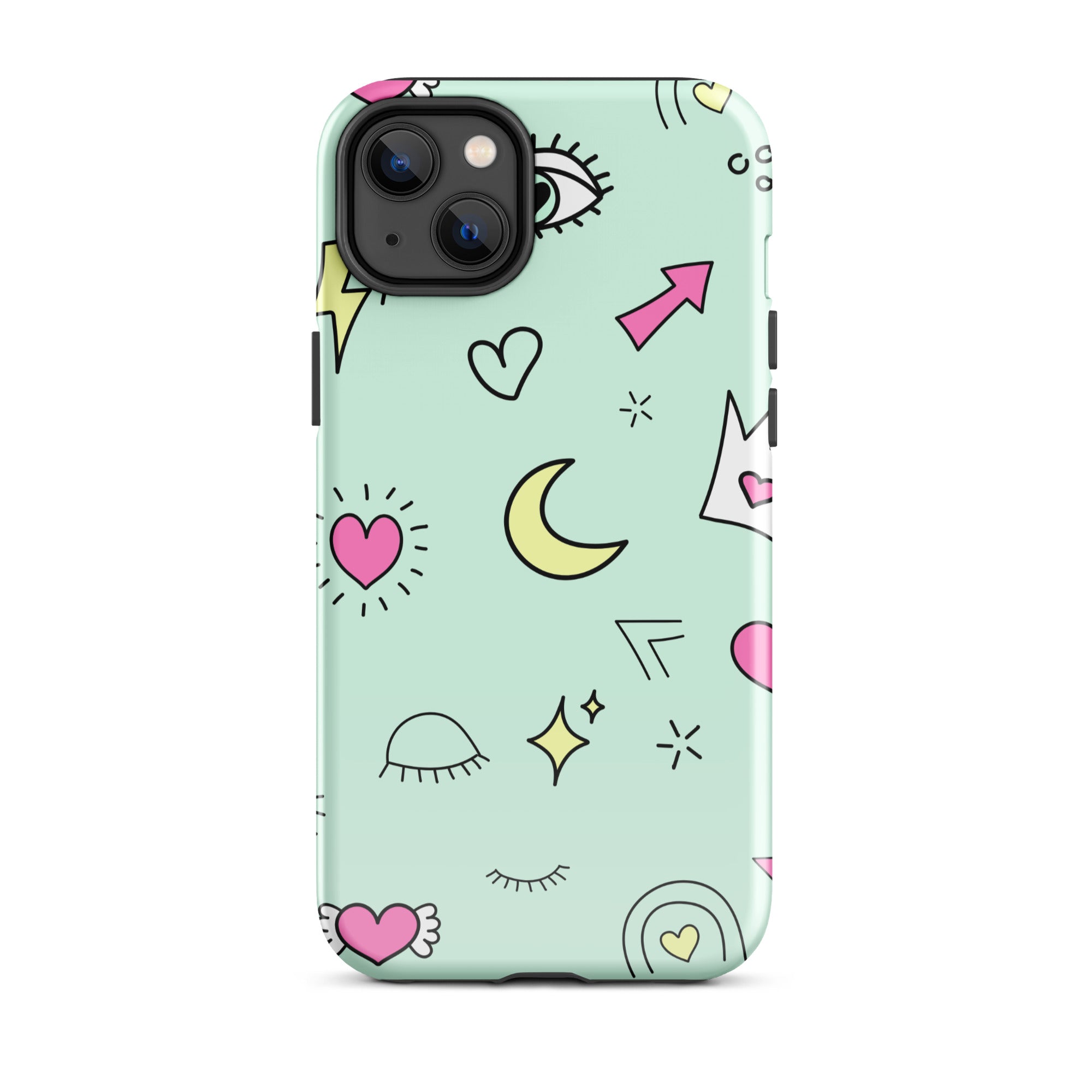 Moon Heart Tough Phone Case for iPhone® 14 Plus front 