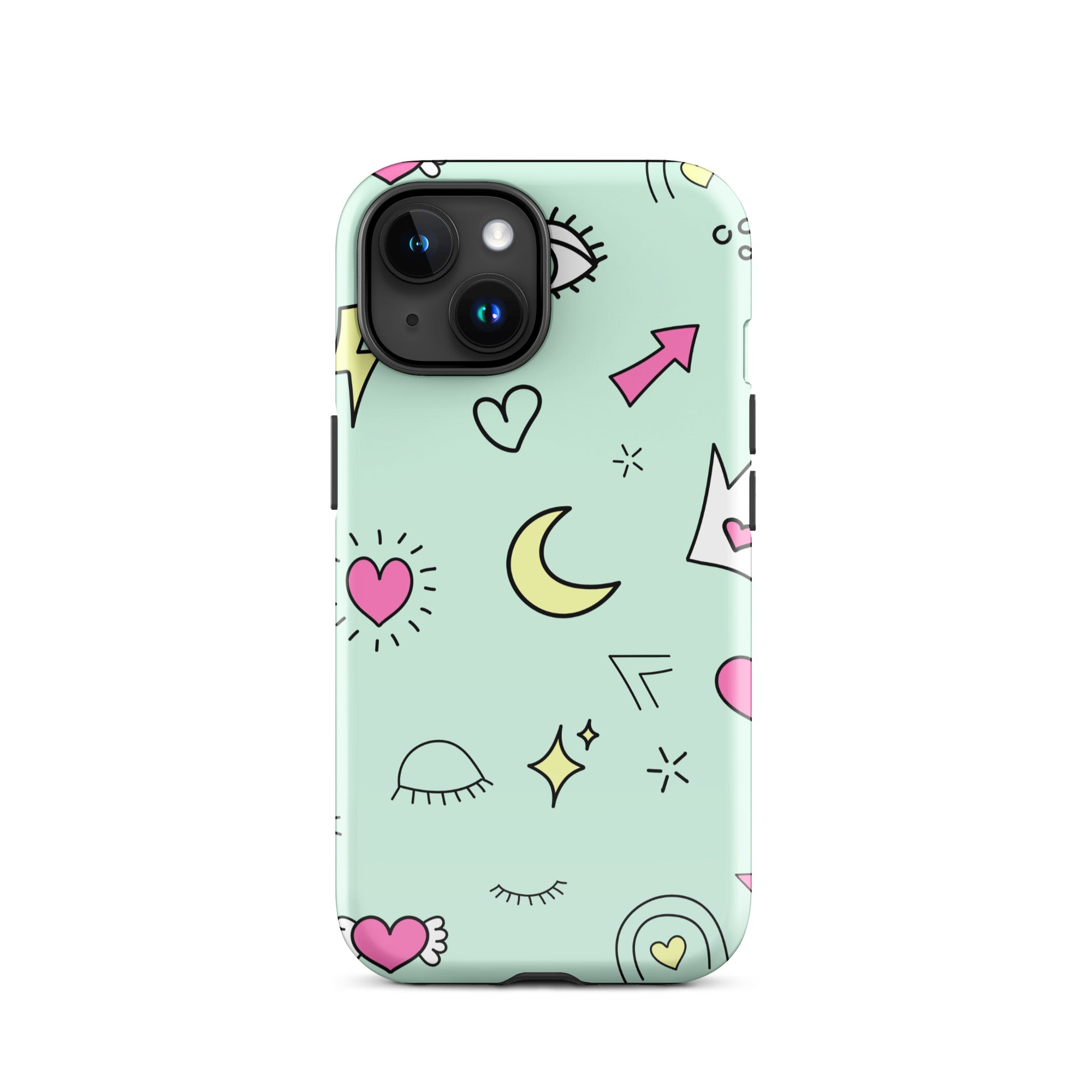 Moon Heart Tough Phone Case for iPhone® 15 front