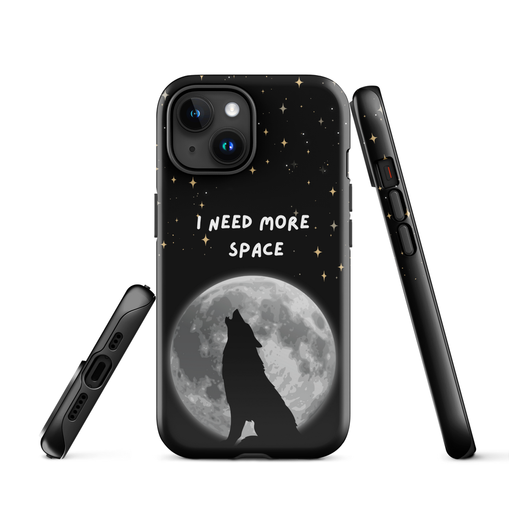 Need More Space Tough Phone Case for iPhone® 15 front 