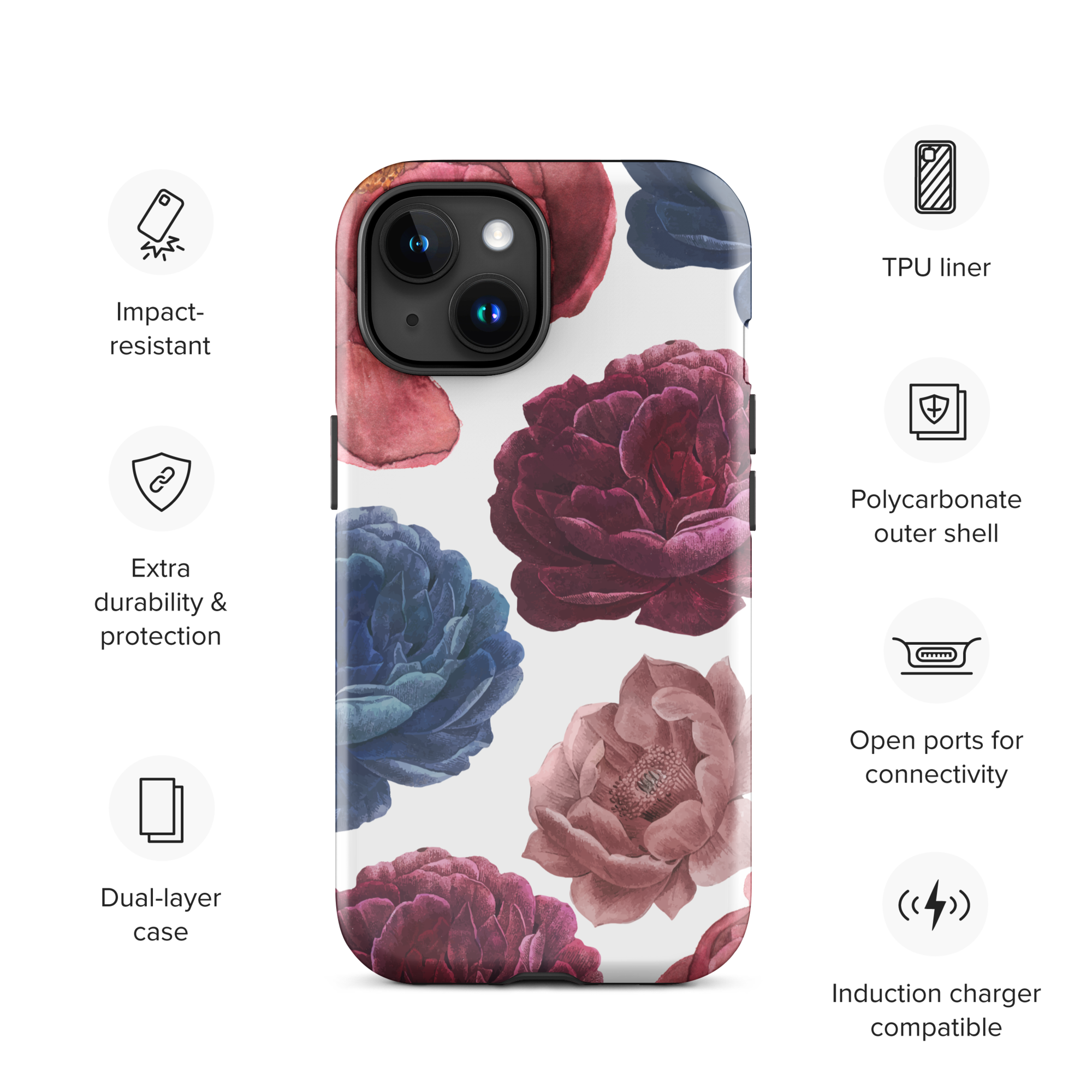 Velvet Flowers Tough Case for iPhone®