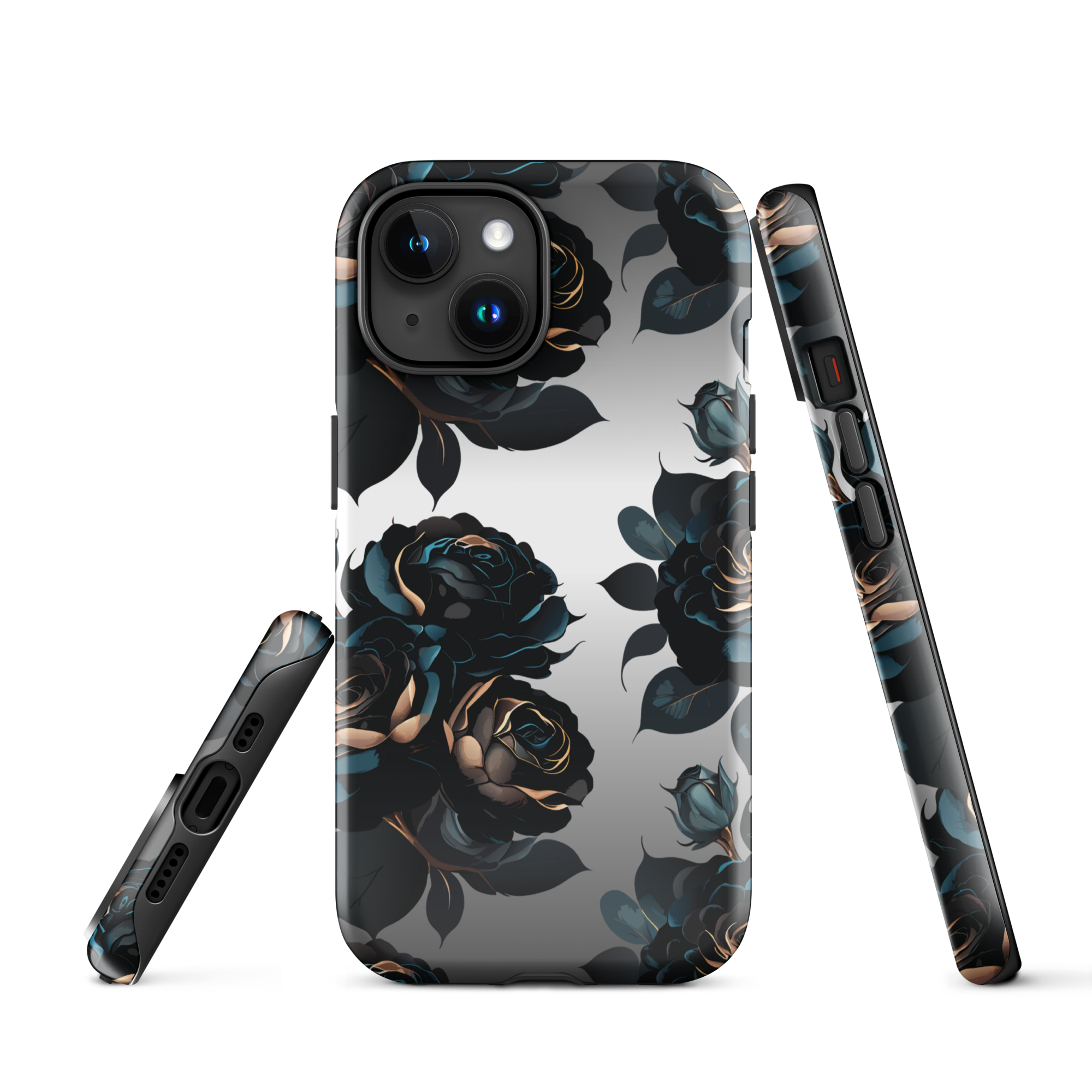 Black Rose Tough Case for iPhone®
