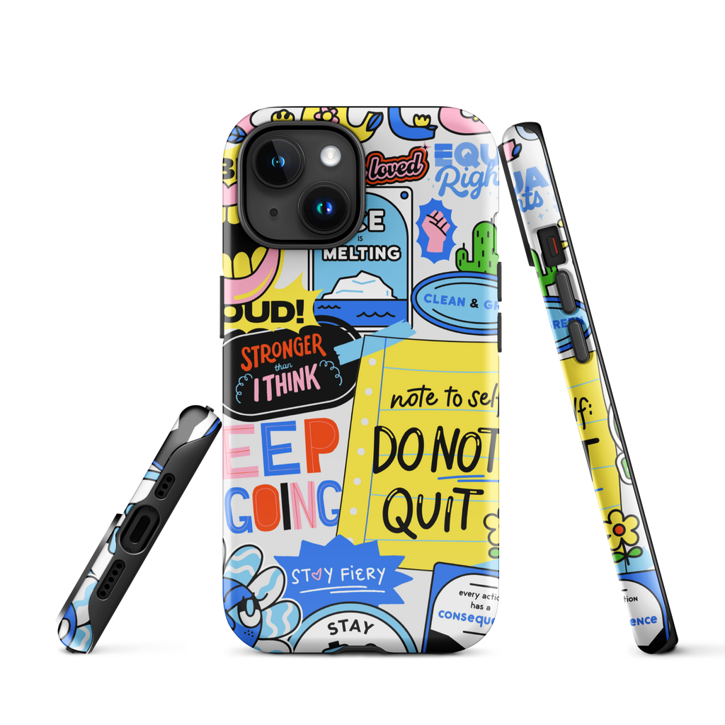 Don't Quit Tough Phone Case for iPhone® 15 side front