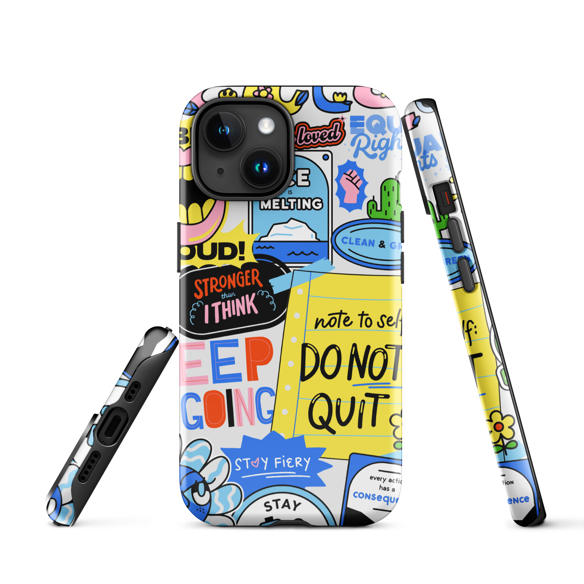 Don't Quit Tough Phone Case for iPhone® 15 side front