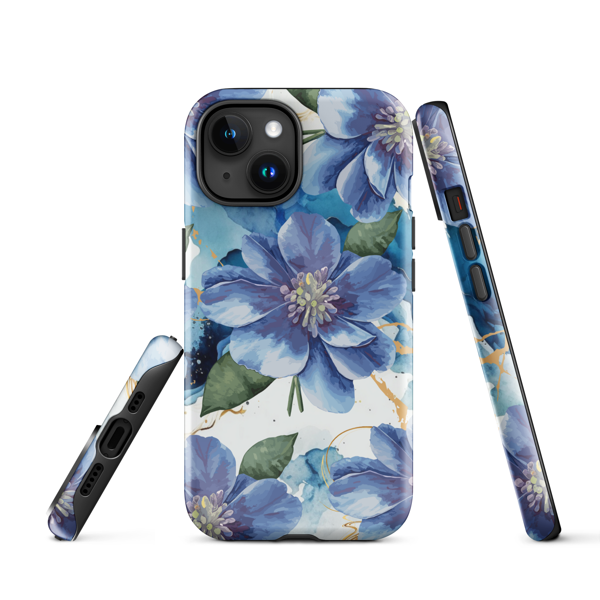 Blue Marble Flowers Tough Case for iPhone®