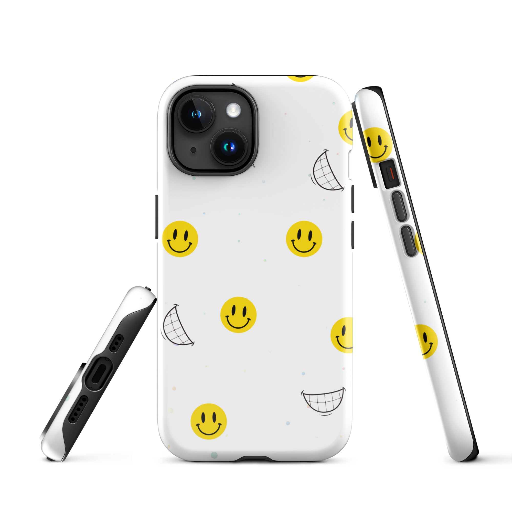 Happy Face Tough Phone Case for iPhone® 15 front side