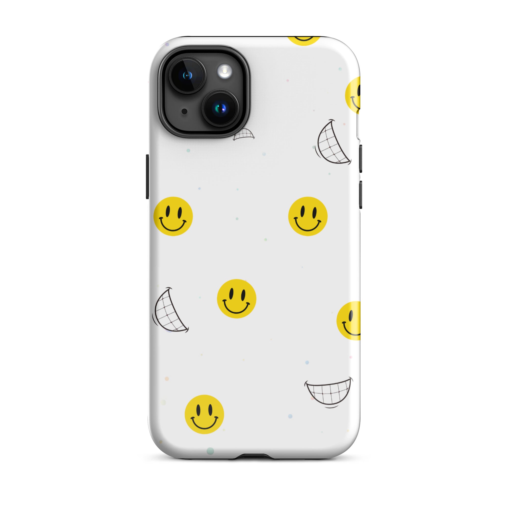 Happy Face Tough Phone Case for iPhone® 15 Plus front 
