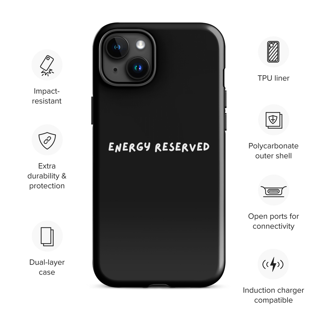 Boundaries Tough Phone Case for iPhone® 15 info front