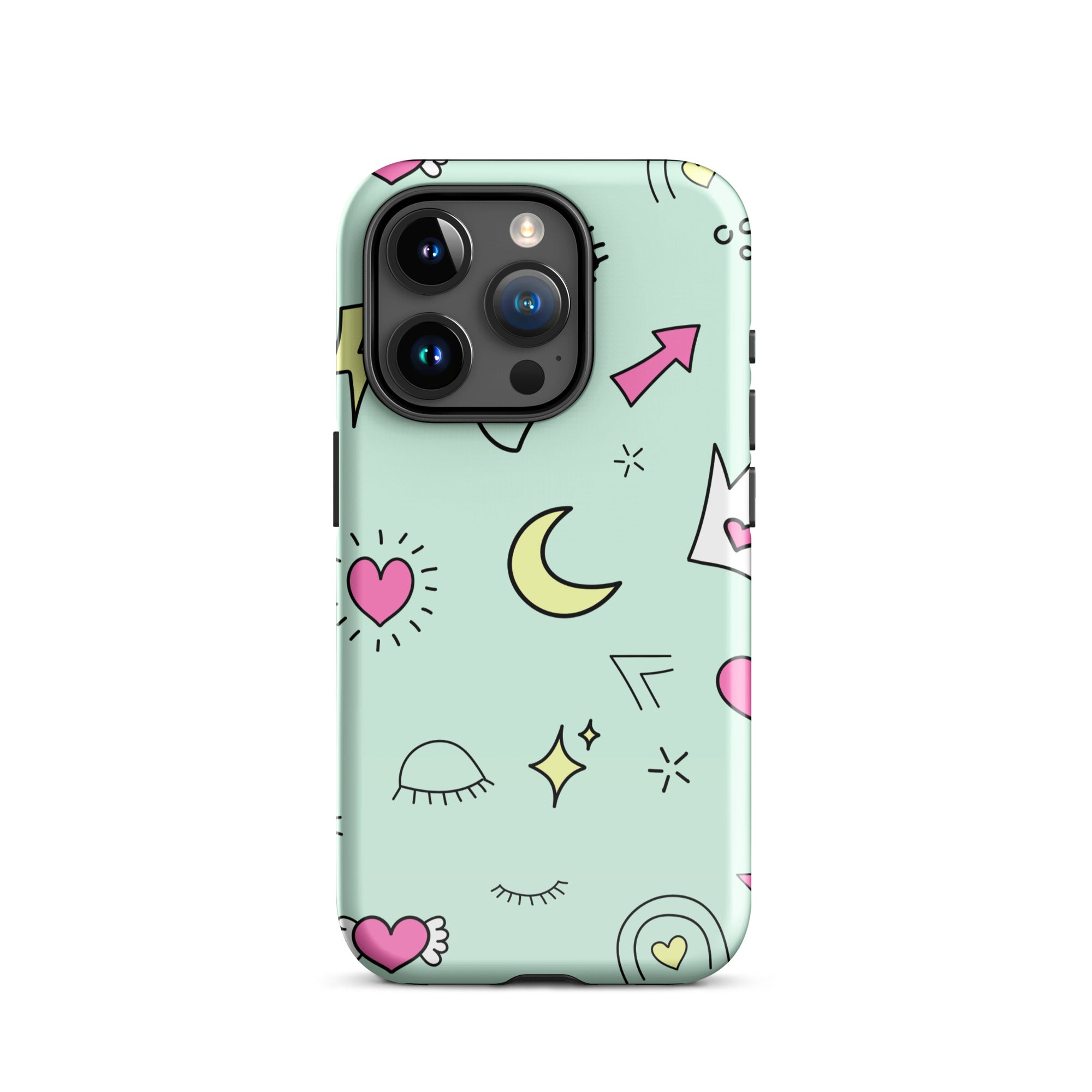 Moon Heart Tough Phone Case for iPhone® 15 Pro front