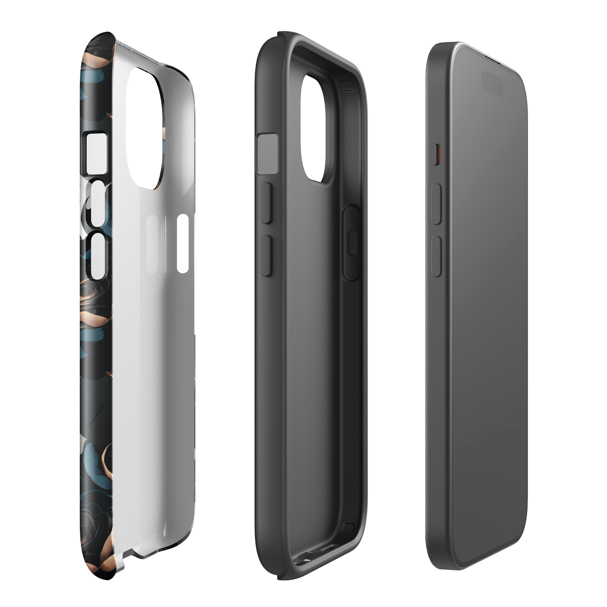 Black Rose Tough Case for iPhone®