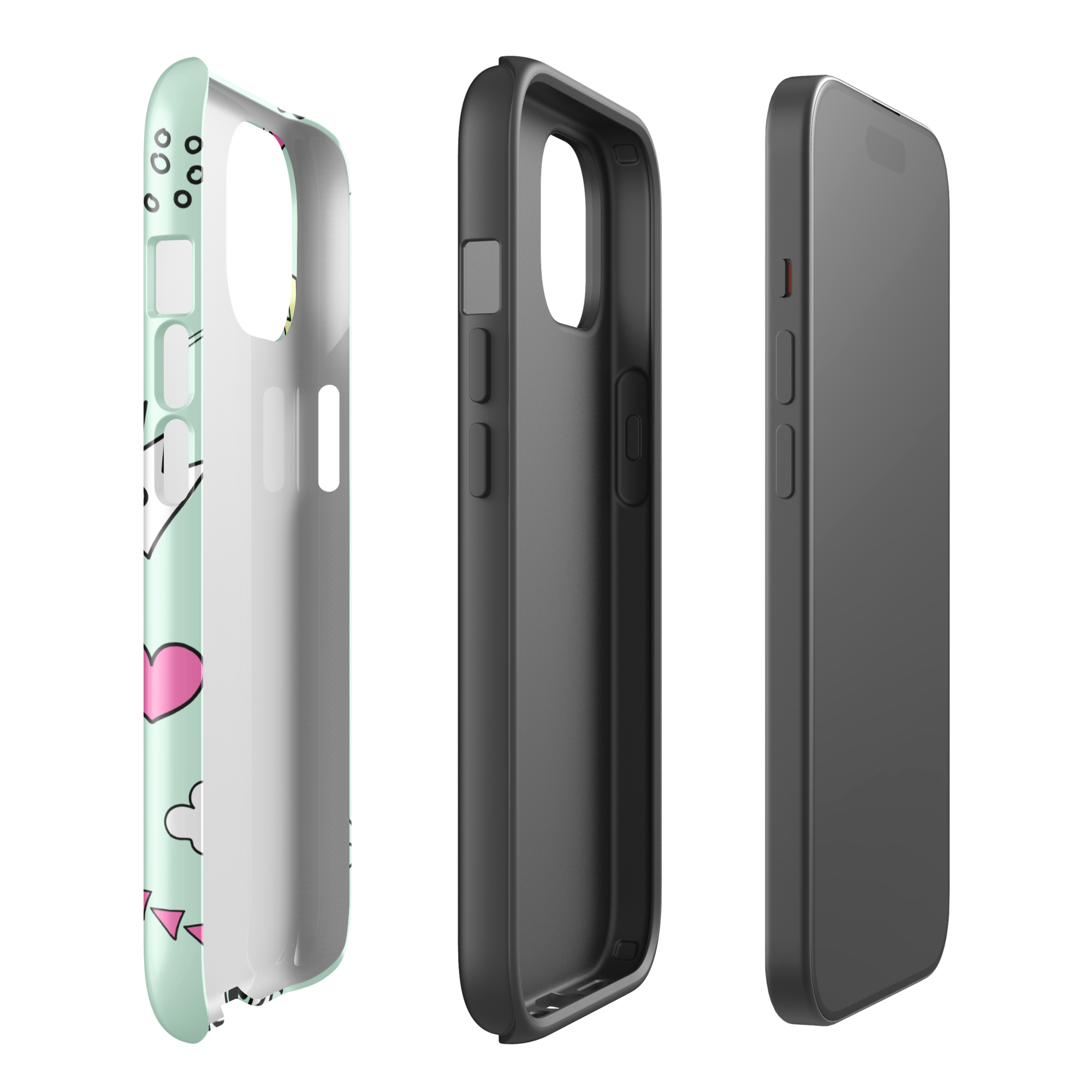 Moon Heart Tough Phone Case for iPhone® 15 front