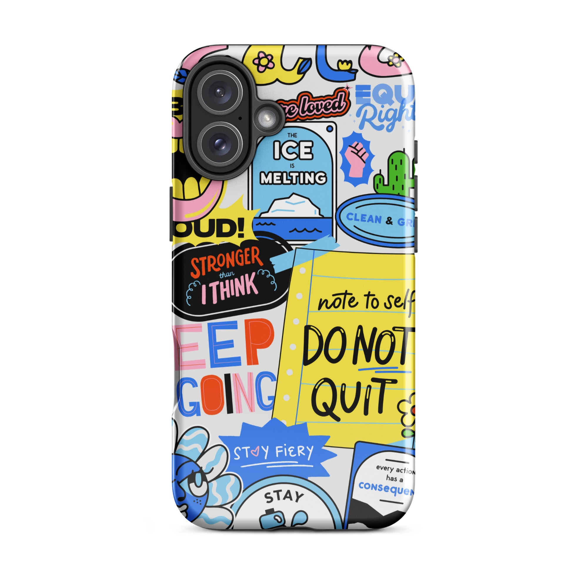 Don't Quit Tough Phone Case for iPhone® 16 Plus front
