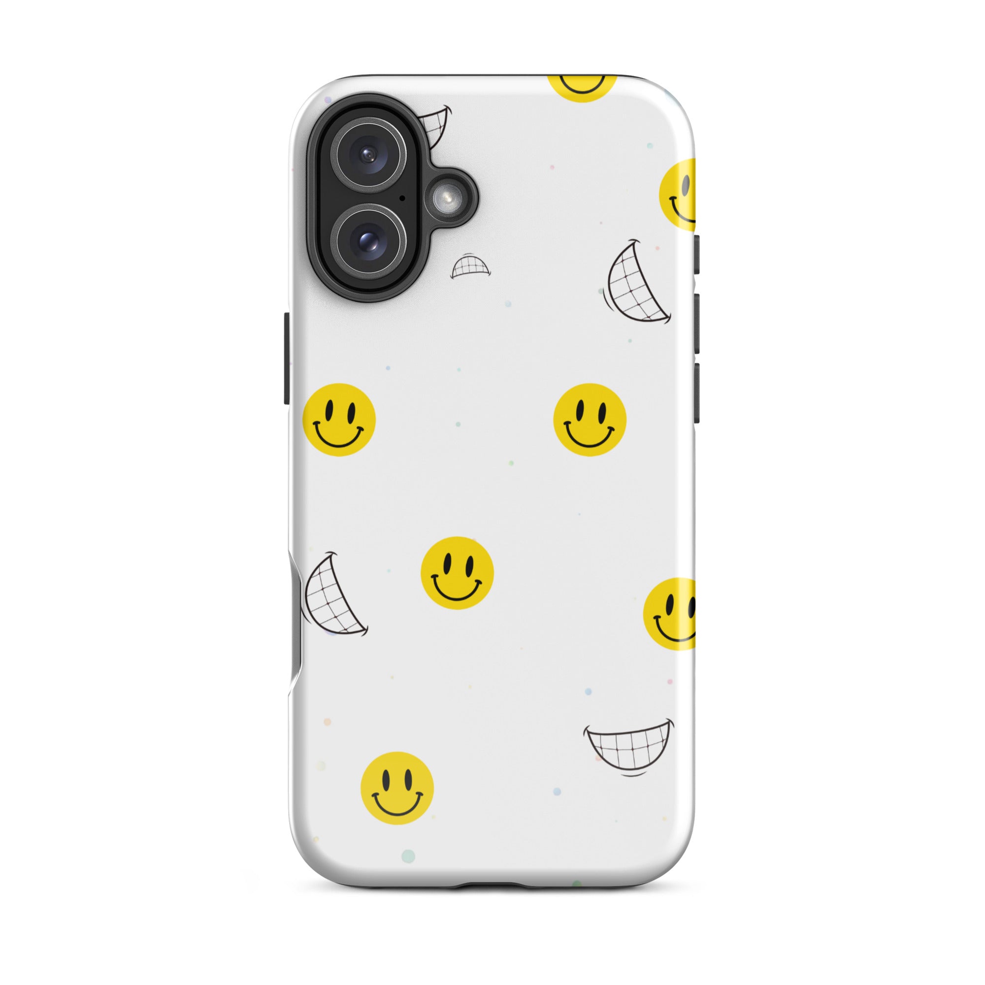 Happy Face Tough Phone Case for iPhone® 16 Plus front