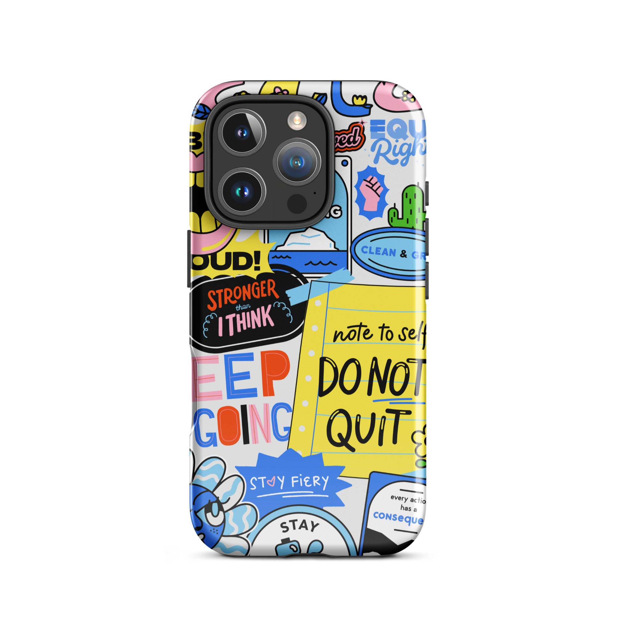 Don't Quit Tough Phone Case for iPhone® 16 Pro front