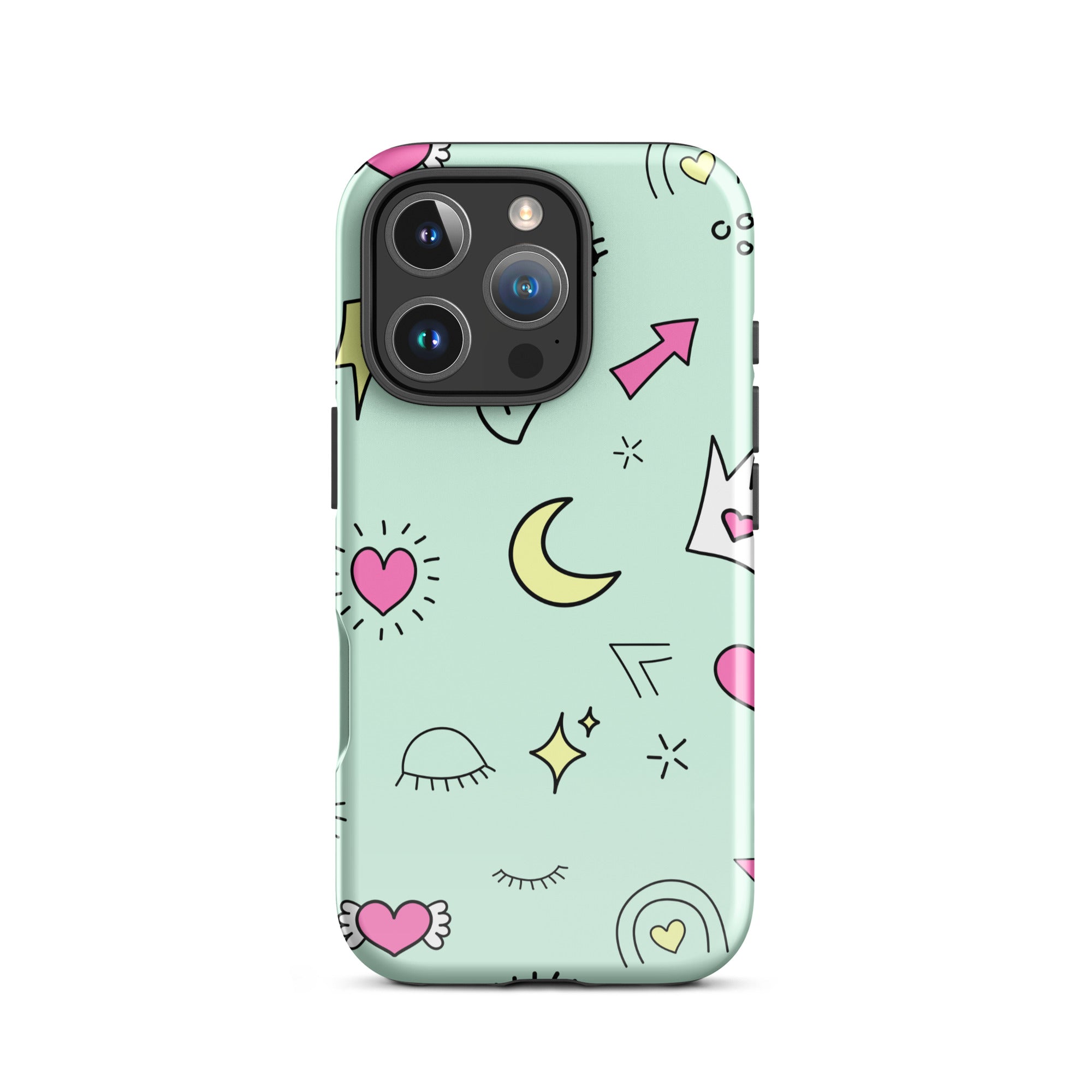 Moon Heart Tough Phone Case for iPhone® 16 Pro front