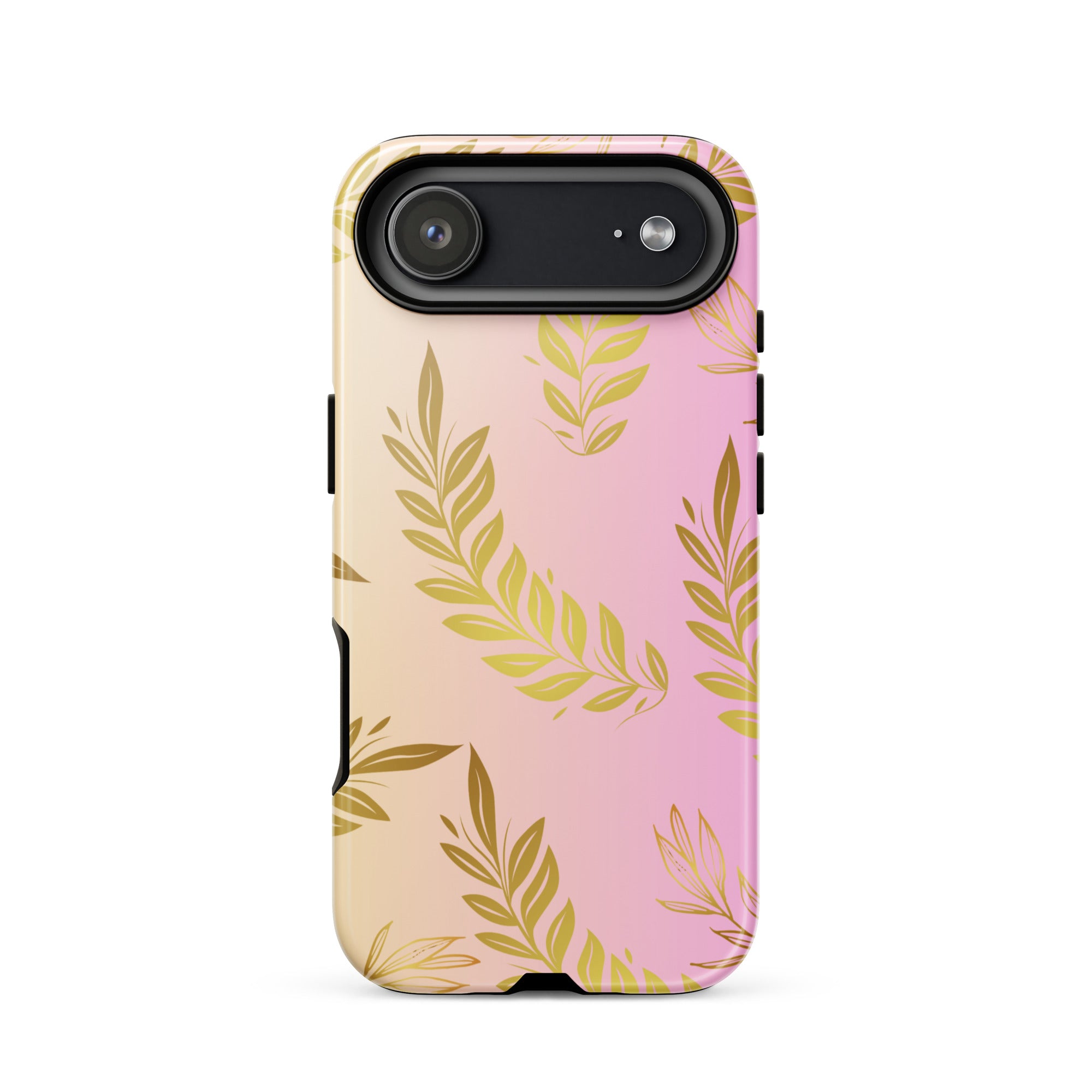Pink Gold Leaf Tough Case for iPhone® 17 Air front 